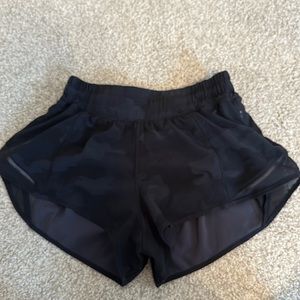 Camouflage size 4(2.5, inch) Lululemon hottie hot shorts.